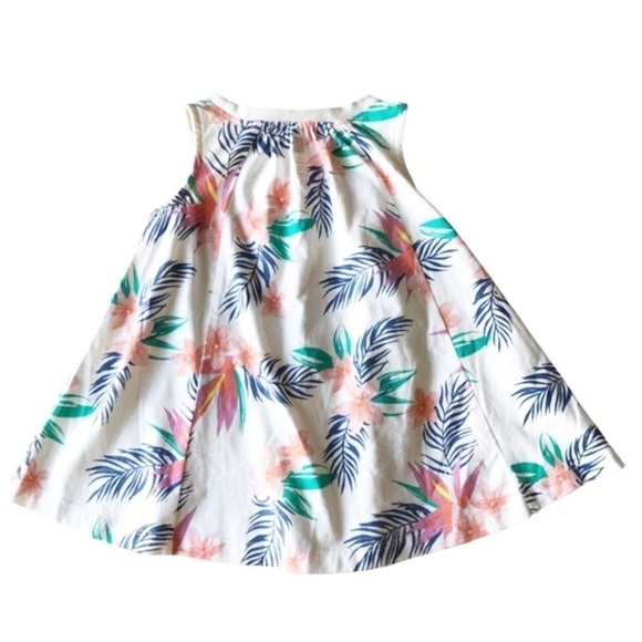 Tea Floral Trapeze Baby Dress Size 3-6 Month - Picture 2 of 9